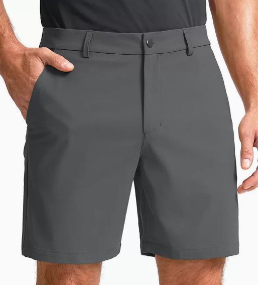 Men gray golf shorts