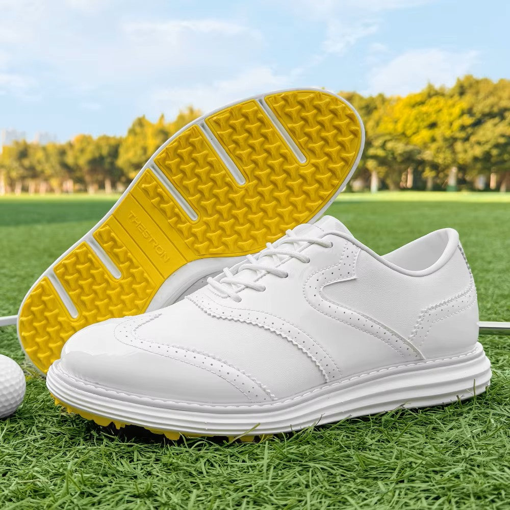 White spikeless shoes