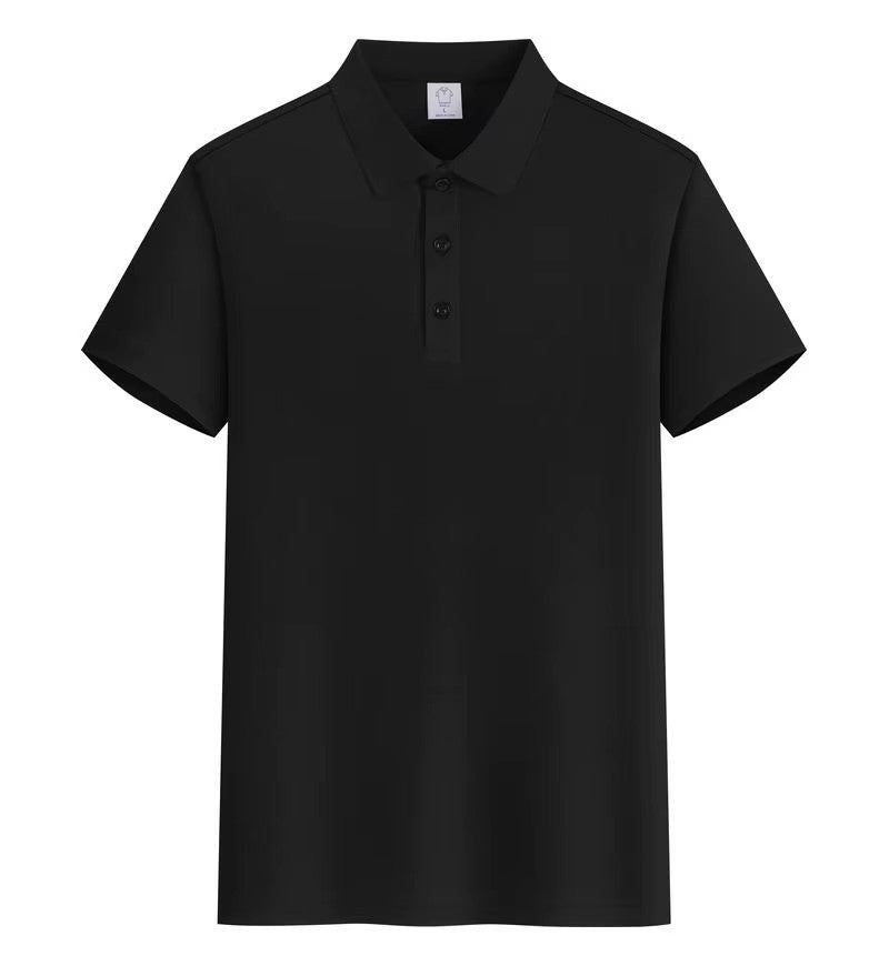 Men black golf polo shirt