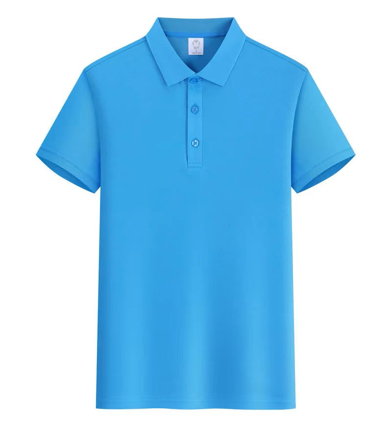 Men blue golf polo shirts