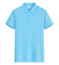 Men light blue golf shirt