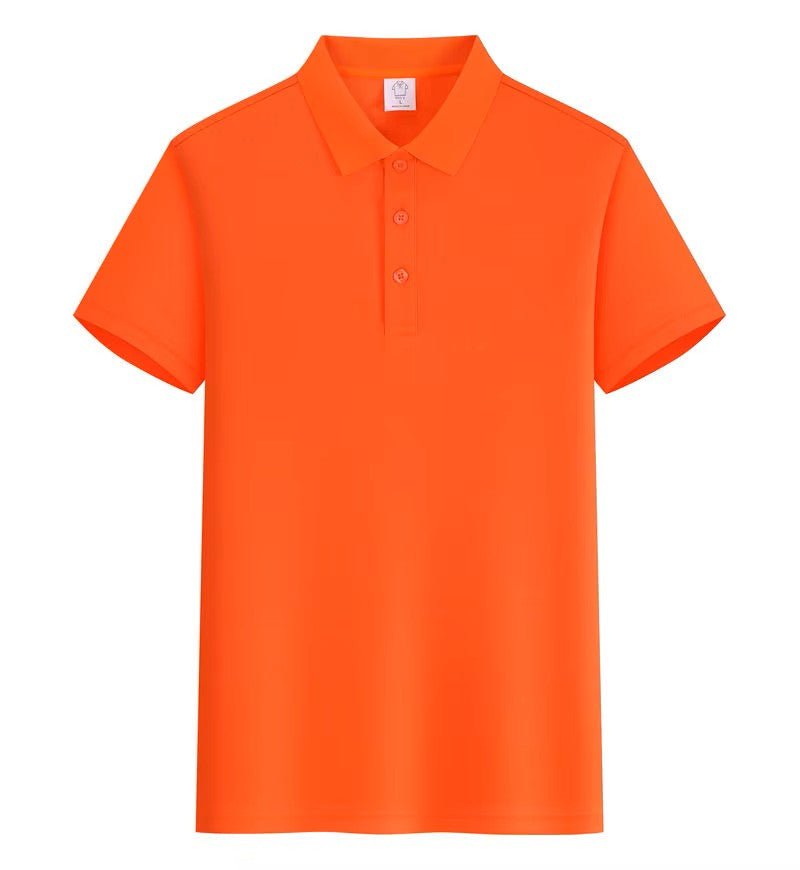 Men orange golf polo shirt
