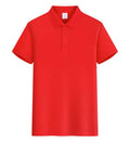 Men red golf polo shirt