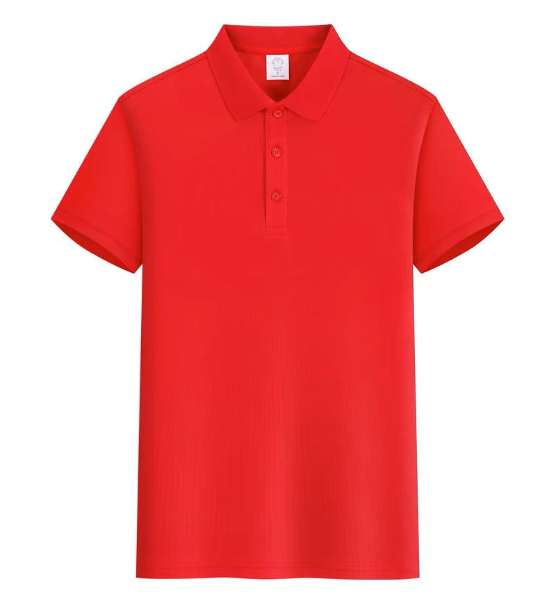 Men red golf polo shirt