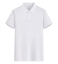 Men white golf polo shirt