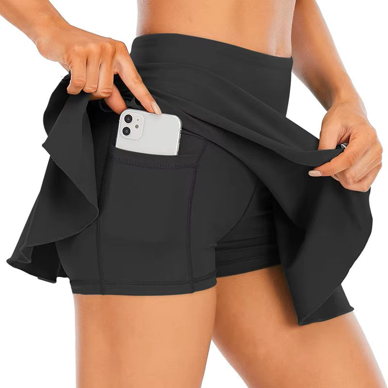 Women solid color skirt