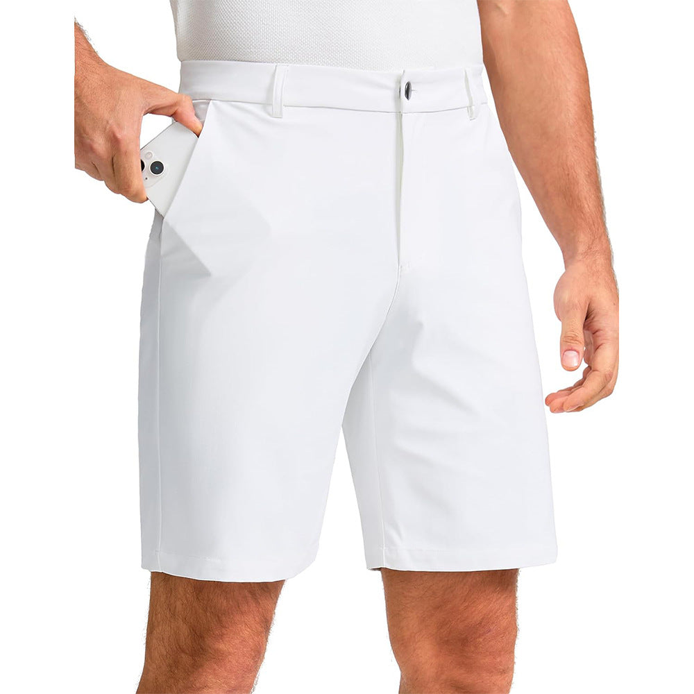 Men white golf shorts